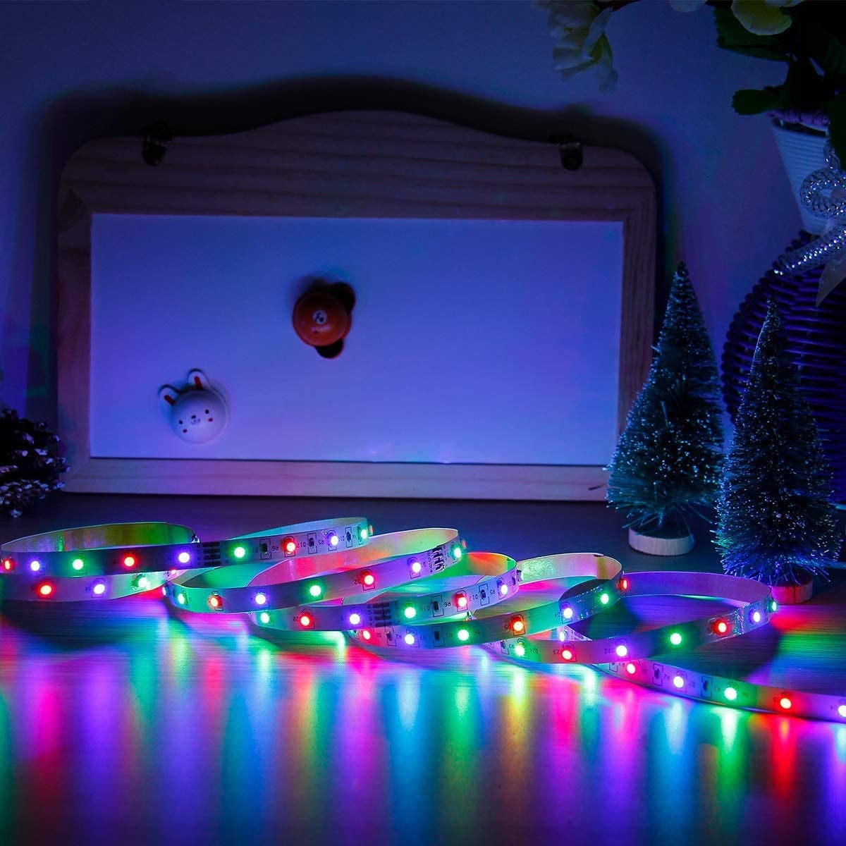 LED Strip Light With Remote Control 12V Flexible Tape Led Ribbon Neon Lamp TV BackLight 2835 Led Strips for Christmas Party Bedroom Living Room Decoration